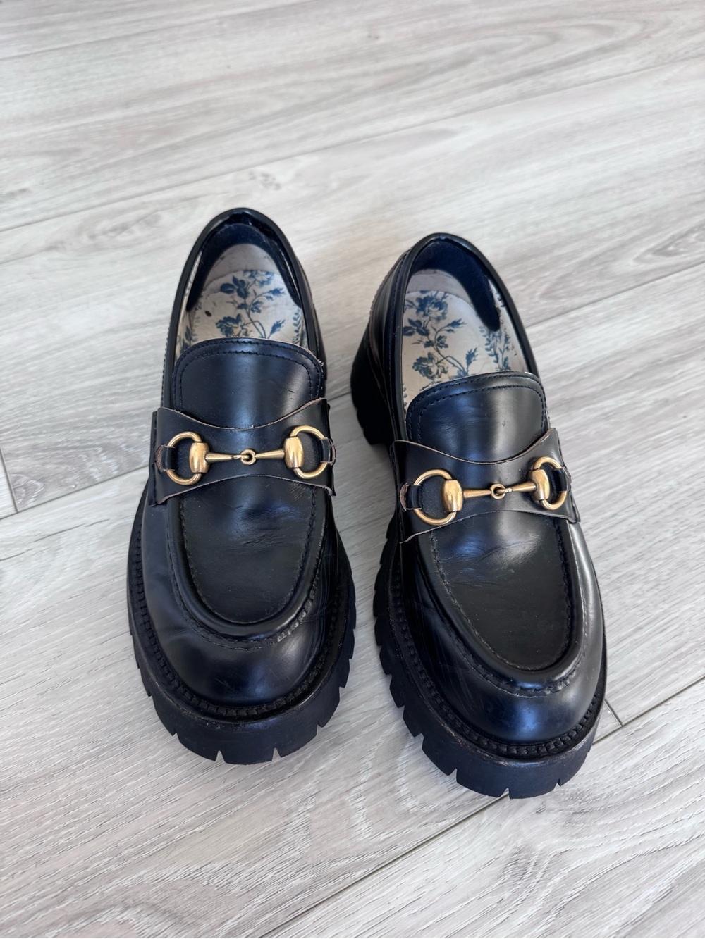 Gucci Women's Lug Sole Horsebit Loafers